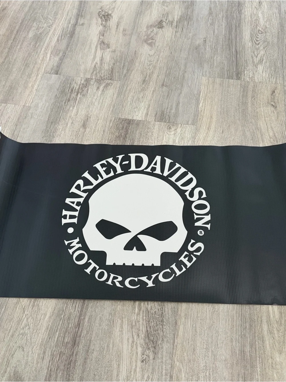 Harley-Davidson Willie G. Skull banner black Garage Moto Motorcycle Biker 15x30”